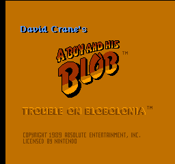Boy and His Blob, A - Trouble on Blobolonia (USA) Title Screen